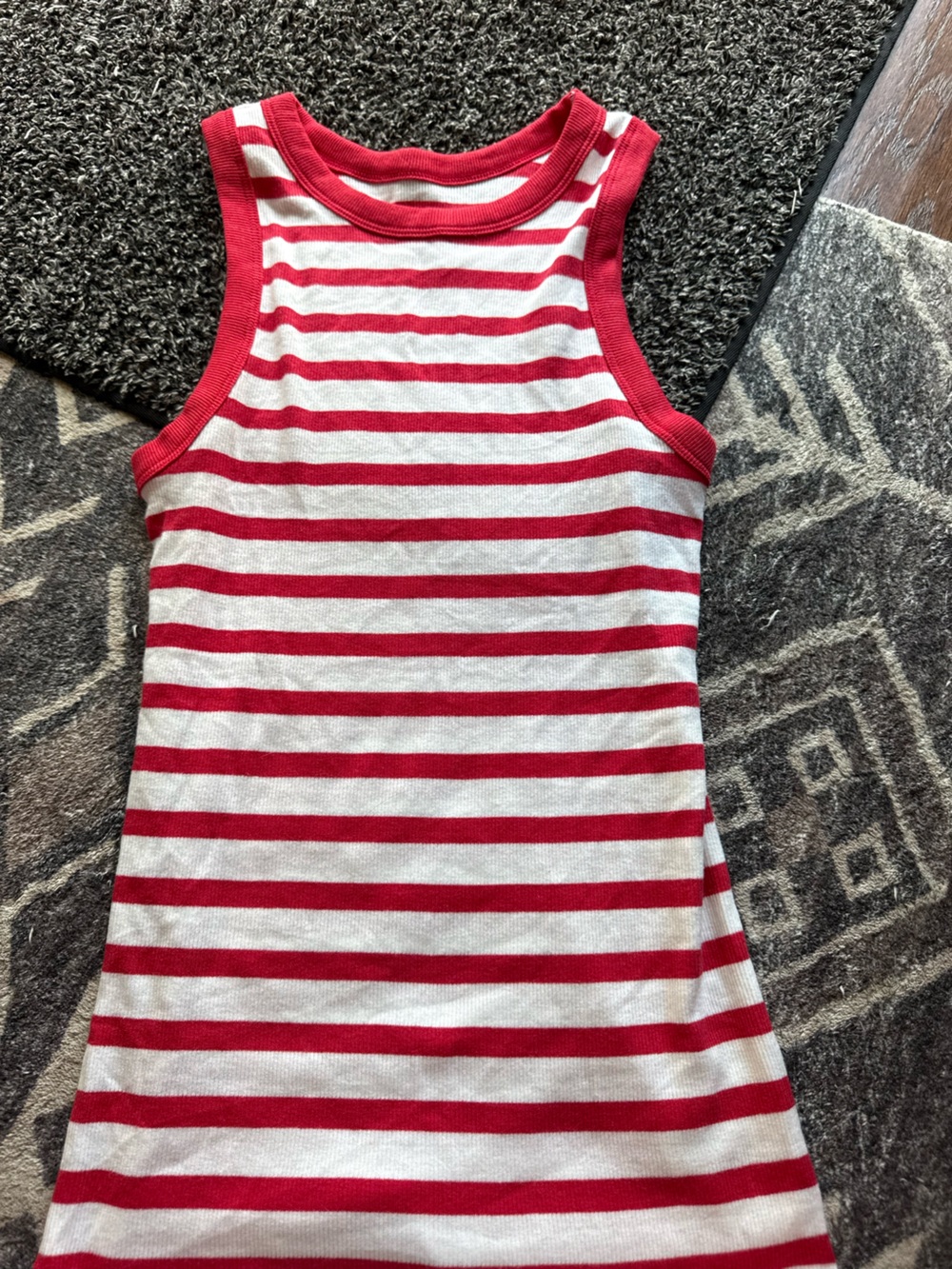 Red and White Striped Tank